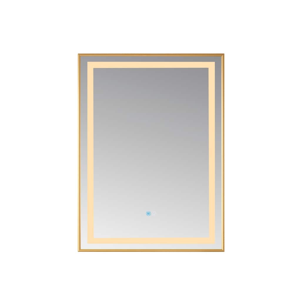 24" Rectangular LED Lighted Accent Bathroom/Vanity Wall Mirror - 24