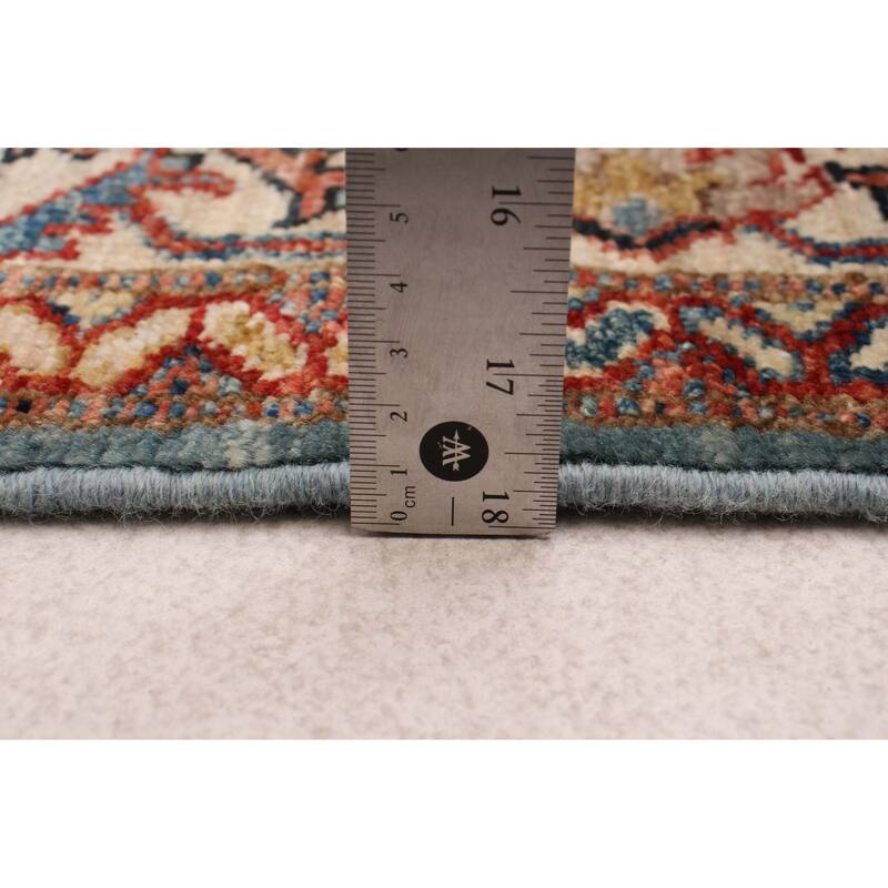 ECARPETGALLERY Hand-knotted Aryana Sky Blue Wool Rug - 2'7 x 8'0