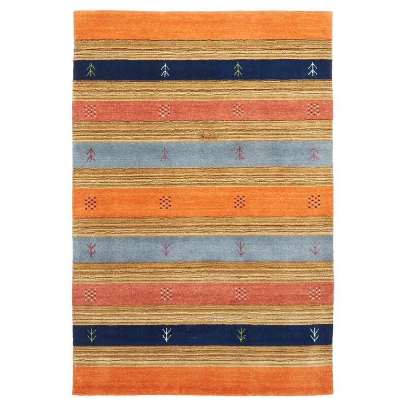 ECARPETGALLERY Hand Loomed Kashkuli Gabbeh Multi Color Wool Rug - 3'11 x 5'11