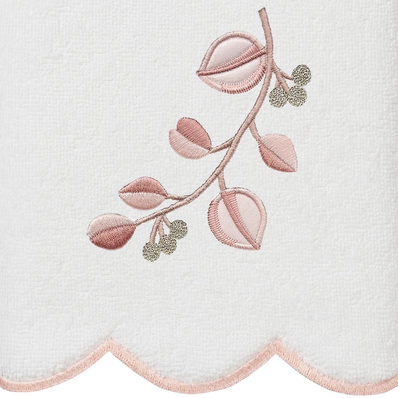 Authentic Hotel and Spa 100% Turkish Cotton WILD BRANCH Scallop Embellished Towel Collection