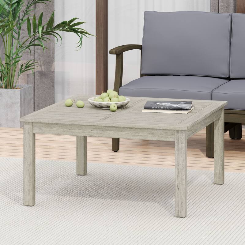 Perla Outdoor Acacia Wood Coffee Table by Christopher Knight Home