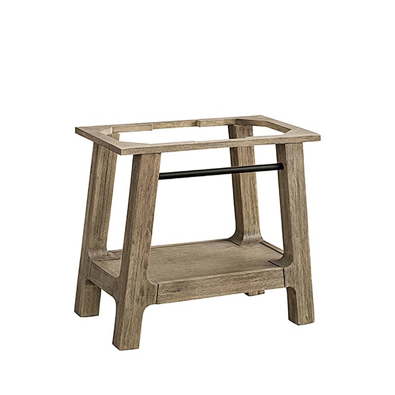 James Martin Vanities Auburn 31.5" Sink Console, Weathered Timber - Weathered - No Top