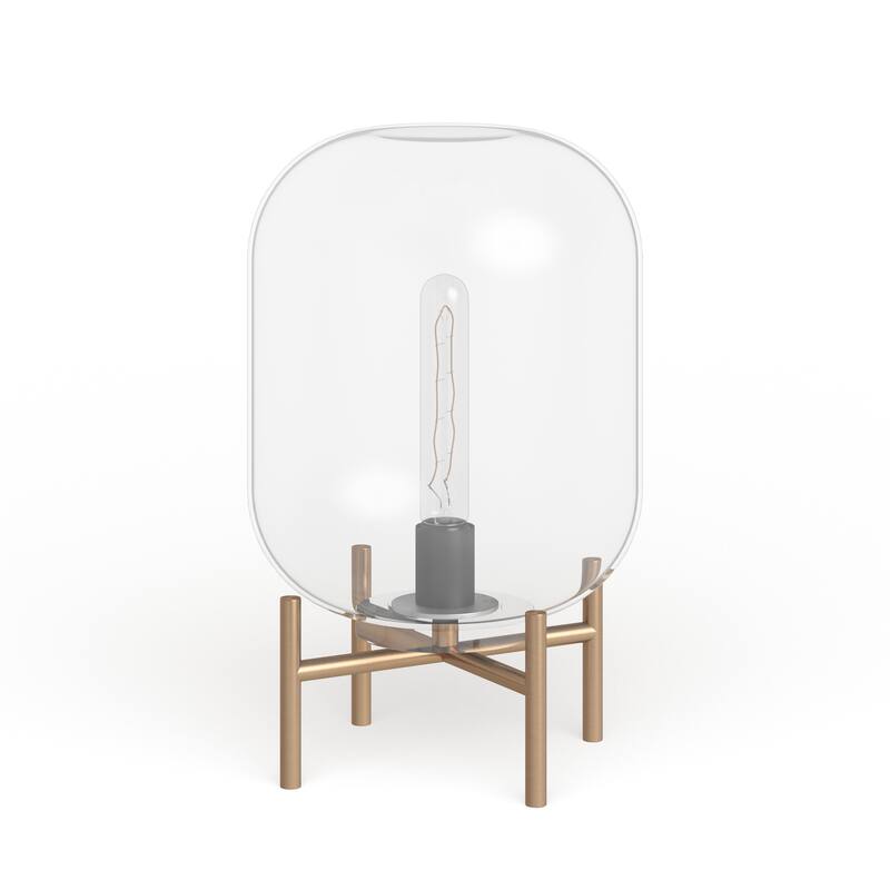 Carson Carrington Sagen Glass and Brass Table Lamp