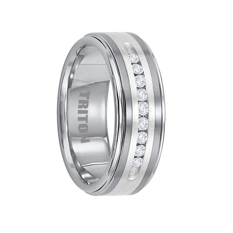 9 10.5 Women Ring Size Gemini His and Her 18K Gold Filled Matching Titanium Wedding Rings Set 8mm&5mm Width Men Ring Size