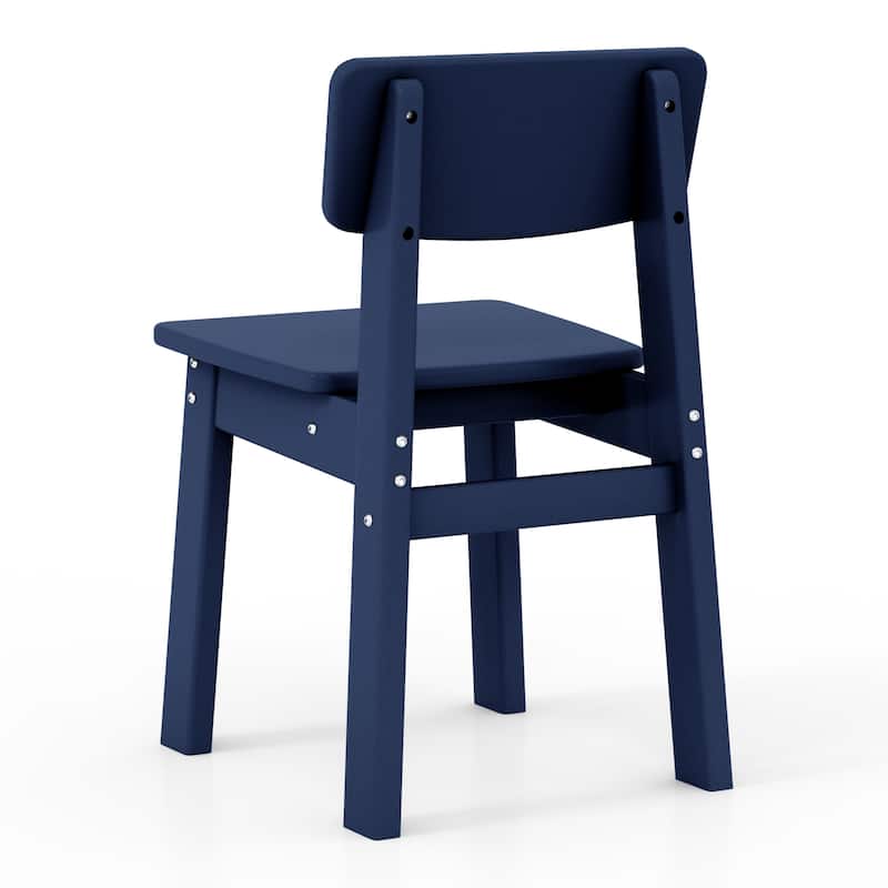 Polytrends Modern Mini Kids Outdoor Dining Chair (Set of 2)