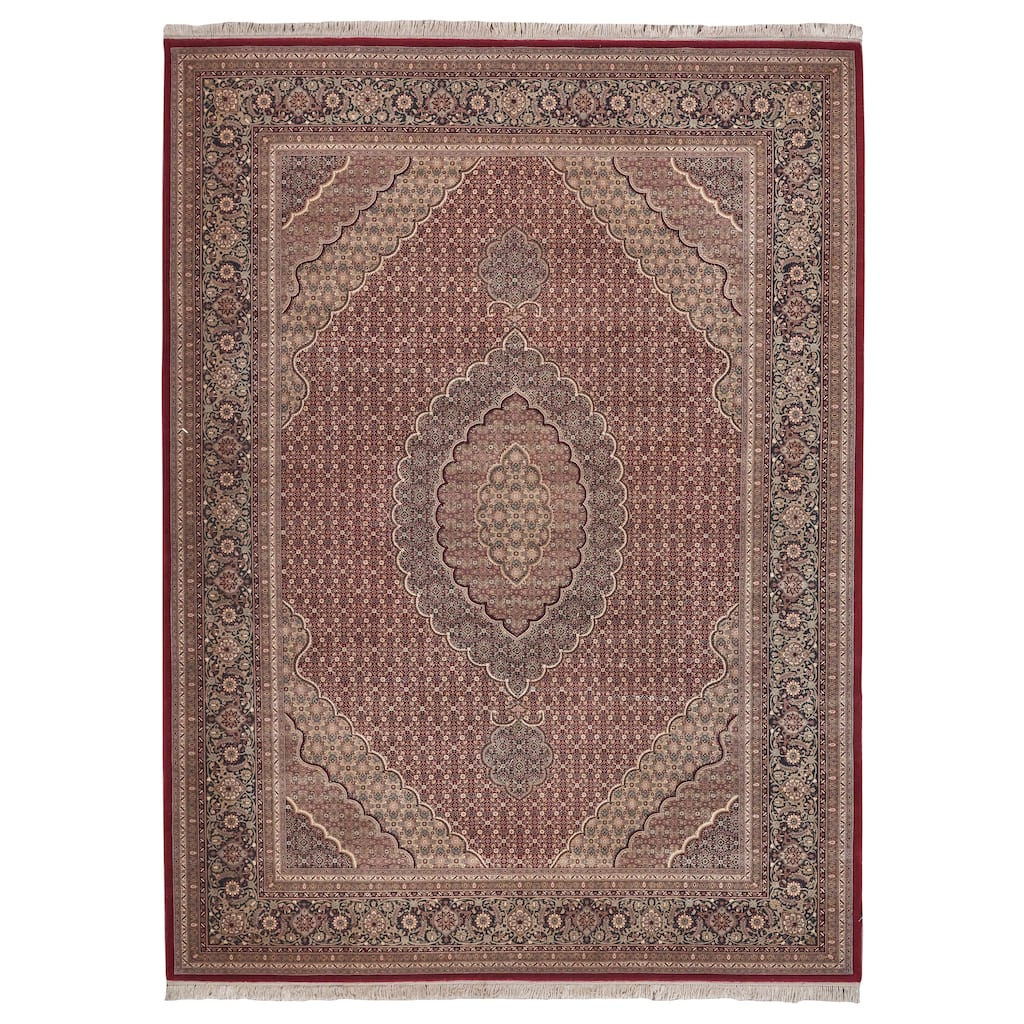EXQUISITE RUGS ONE-OF-A-KIND Super Fine Tabriz Hand Knotted Camel Rug - 9'x12'