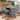 5-Piece Outdoor Patio Grey Wicker Bar Set with Table, Chairs, Cushions