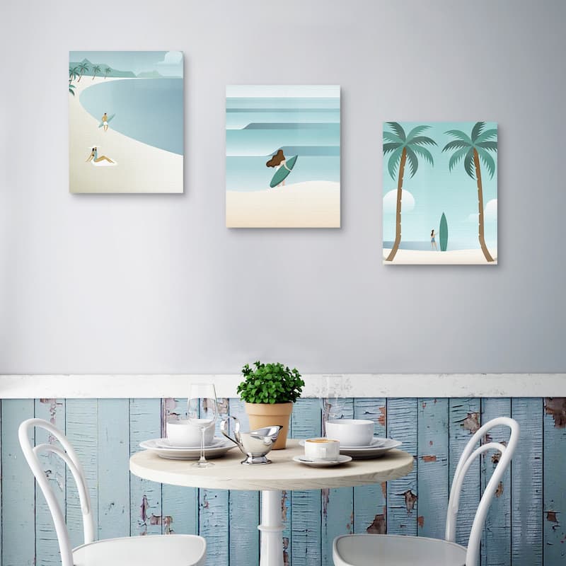 Surfside I-III by Wild Apple Portfolio Canvas Art Prints