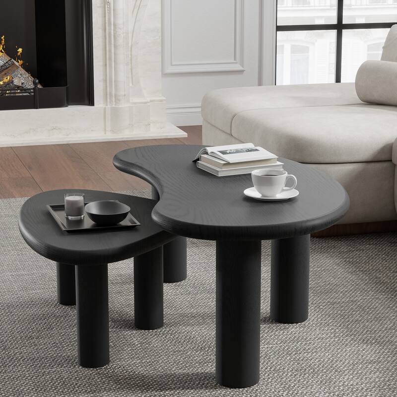 Scandinavian Solid Wood Nesting Coffee Tables - Nested Design - 48*25