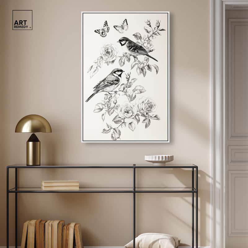 Perched Pair I Canvas by Art Remedy