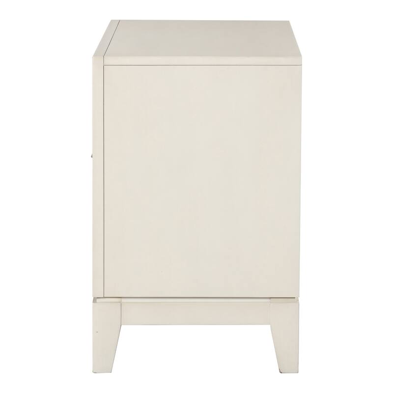 Furniture of America Irwin 5-Piece Antique White Wood Panel Bedroom Set with LED Headboard