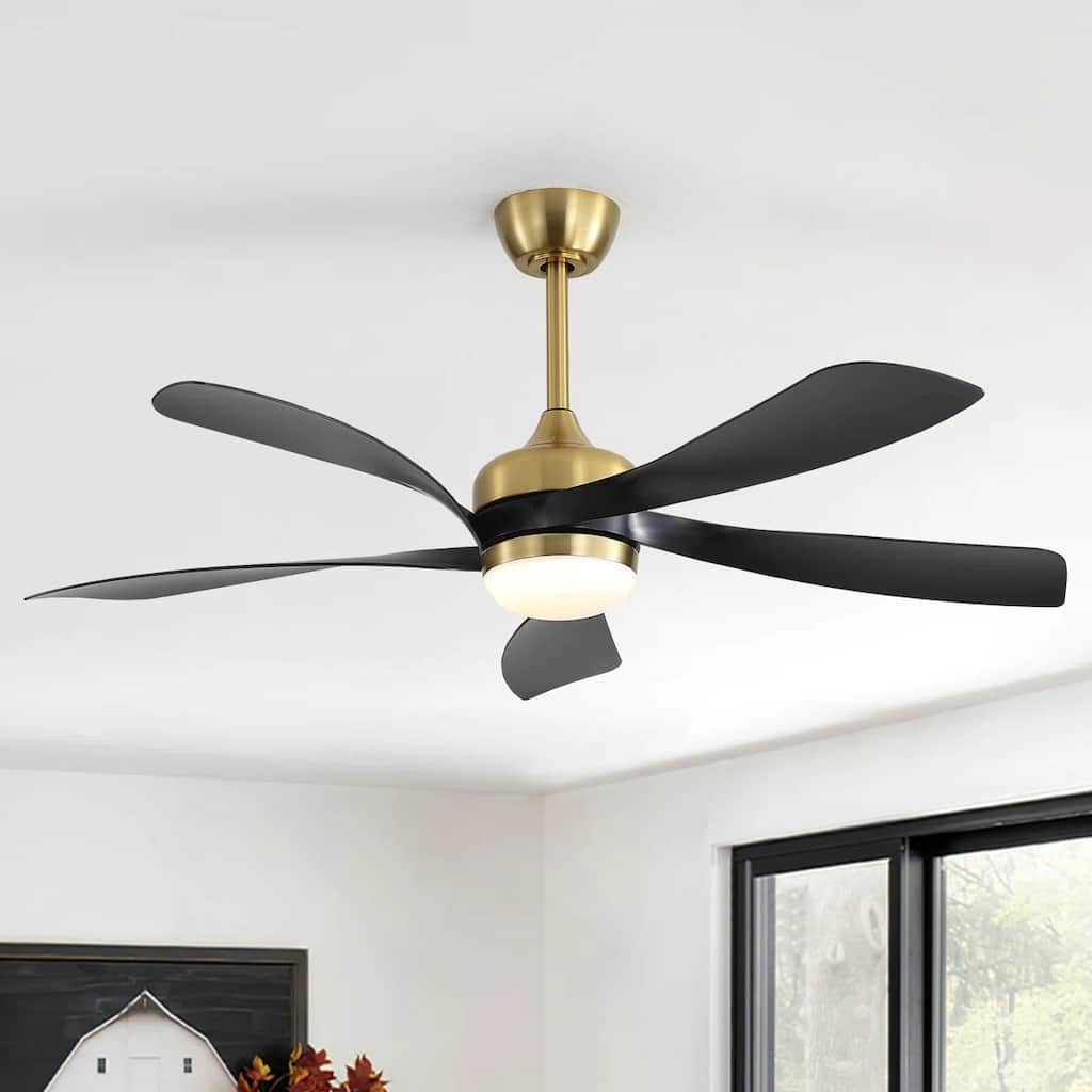 52 Inch Ceiling Fan with Light and Remote for Living Room Bedroom Dining Room Patio Farmhouse - 52 Inches