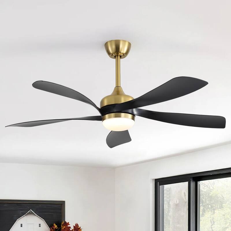 52 Inch Ceiling Fan with Light and Remote for Living Room Bedroom Dining Room Patio Farmhouse - 52 Inches