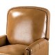 preview thumbnail 28 of 97, Gladis Cigar Genuine Leather Recliner with Nailhead Trim