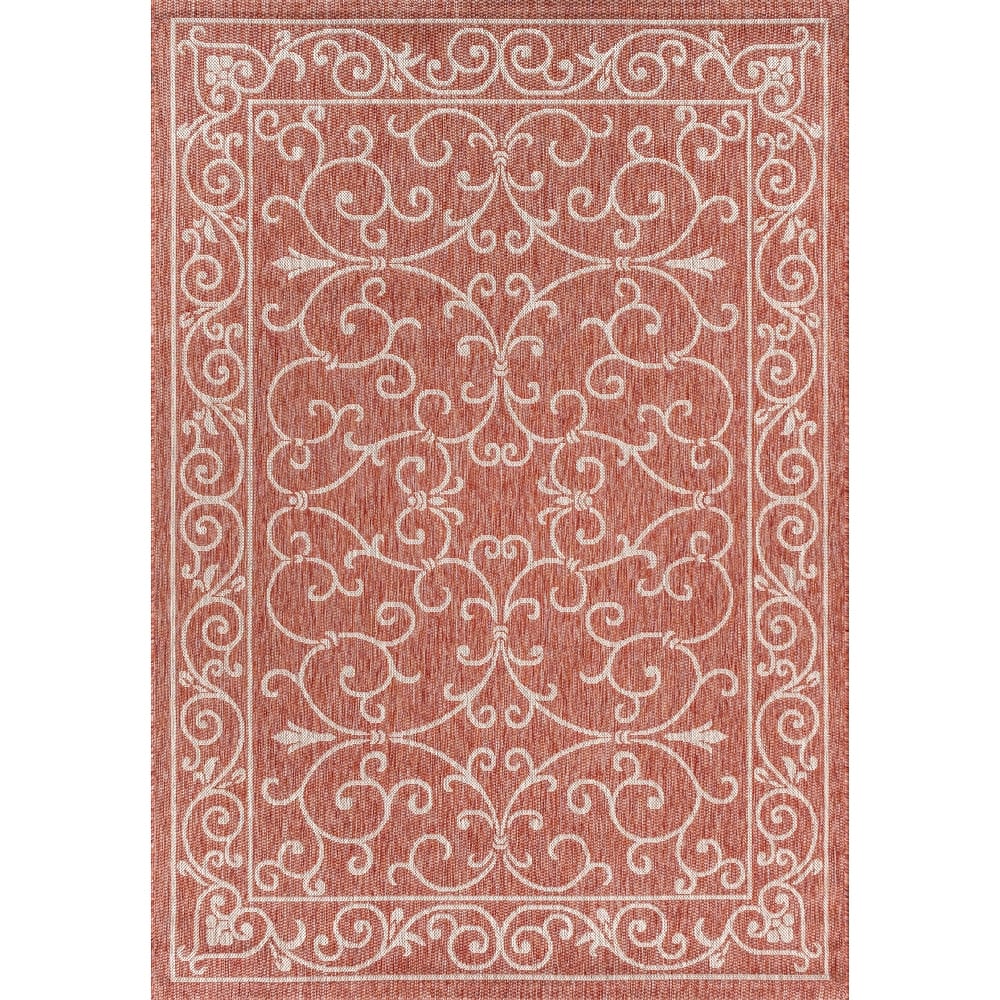 JONATHAN Y Filigree Textured Weave Indoor/Outdoor Area Rug