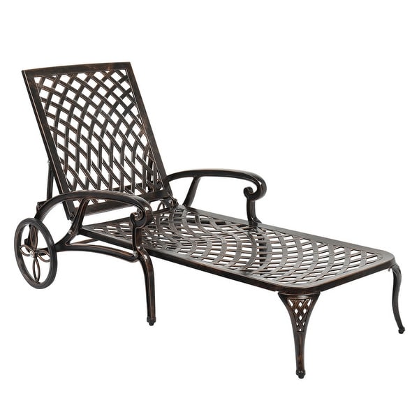 Outdoor wrought iron chaise lounge hot sale