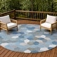 preview thumbnail 136 of 145, Machine Washable Indoor/ Outdoor Modern Loyd Chantille Rug Teal - 8' x 8'