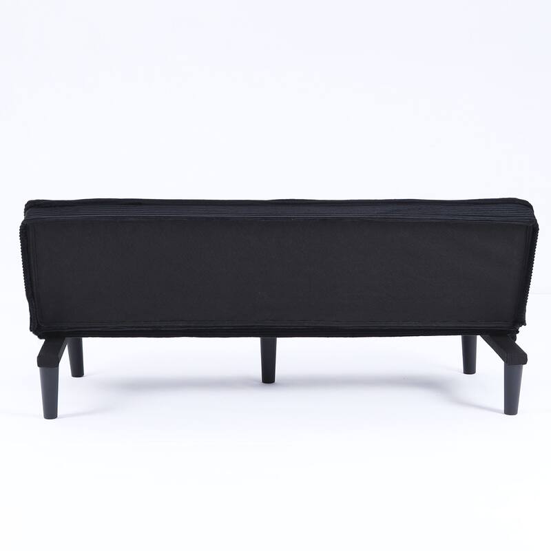 This 66-inch corduroy sofa bed can flexibly adapt to the living room ， bedroom, switch between the two comfortable forms.