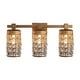 preview thumbnail 3 of 9, 20" Aged Brass Crystal Bathroom Vanity Lights Wall Sconce