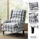 preview thumbnail 15 of 74, Olympus Upholstered Classic Manual Wingback Recliner with Spindle Legs by HULALA HOME