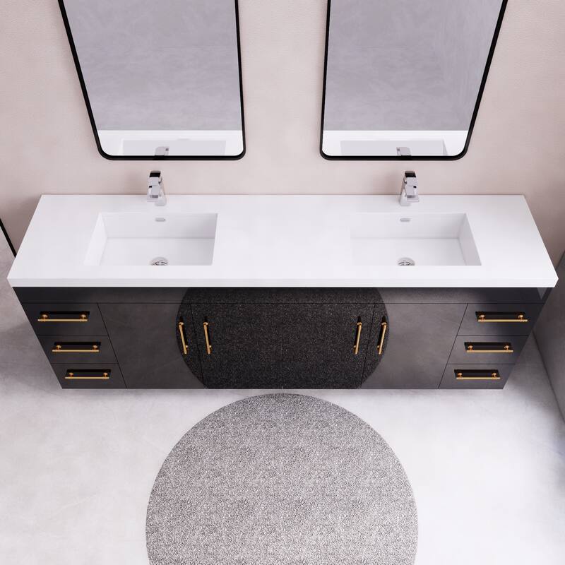Eliza 84'' Freestanding Vanity with Double Sink