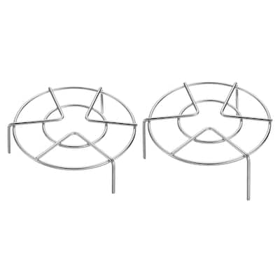 2pcs Steam Rack 6.3" Dia Metal Trivets for Cooker Silver (1.2"/2.8" Tall)