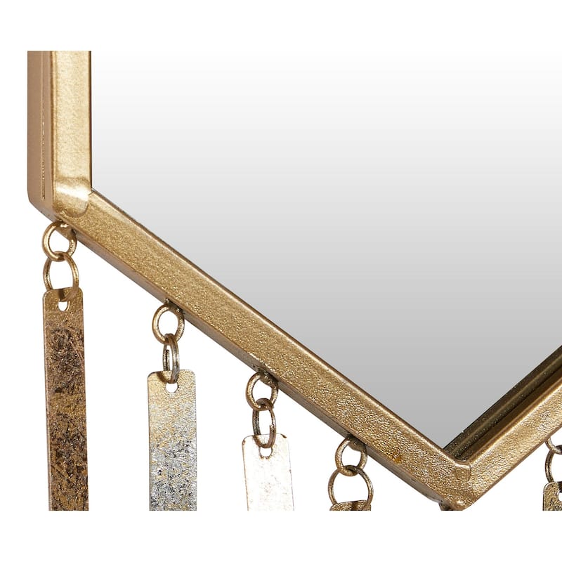 Metal Handmade Wall Mirror - Set of 3 Gold - Roche River Decor