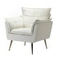 preview thumbnail 60 of 89, HULALA HOME 1ida Modern Velvet Tufted Accent Armchair with Gold Metal Legs
