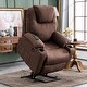 preview thumbnail 57 of 59, Mcombo Electric Power Lift Recliner Fabric Chair with Massage Heat Brown