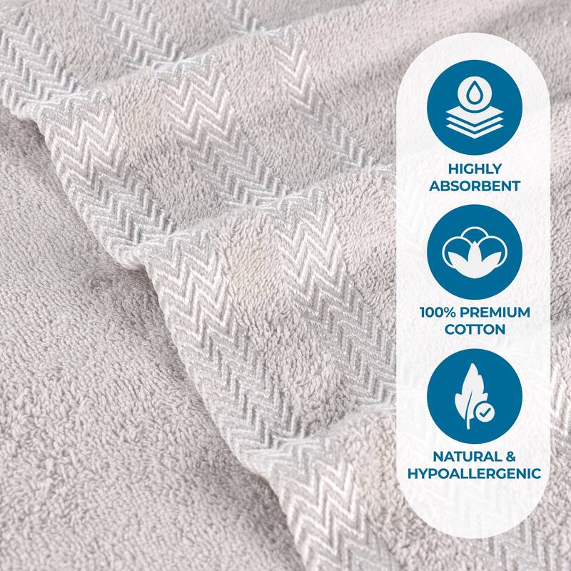 Superior Hays Cotton Absorbent Medium Weight Bath Towels, Set of 2