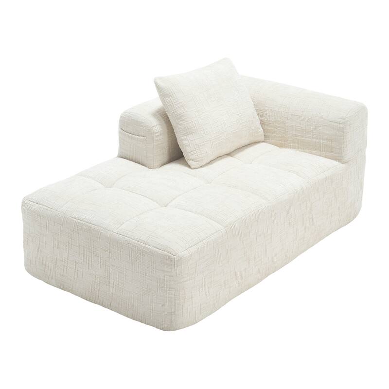 Chenille Loveseat Sofa, Minimalist Modular Sleeper for Living Room