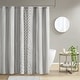 preview thumbnail 7 of 20, INK+IVY Imani Cotton Printed Shower Curtain with Chenille Gray