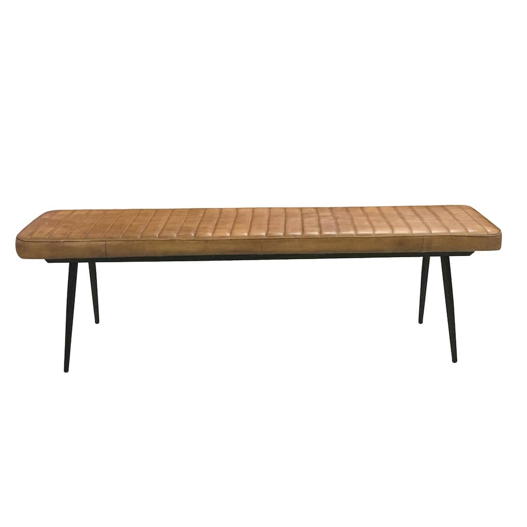 PU Dining Bench with Metal Legs