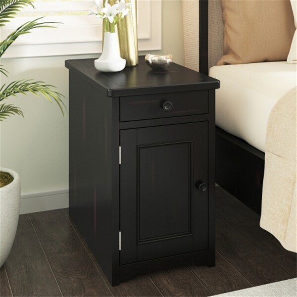 Espresso nightstand with usb sale