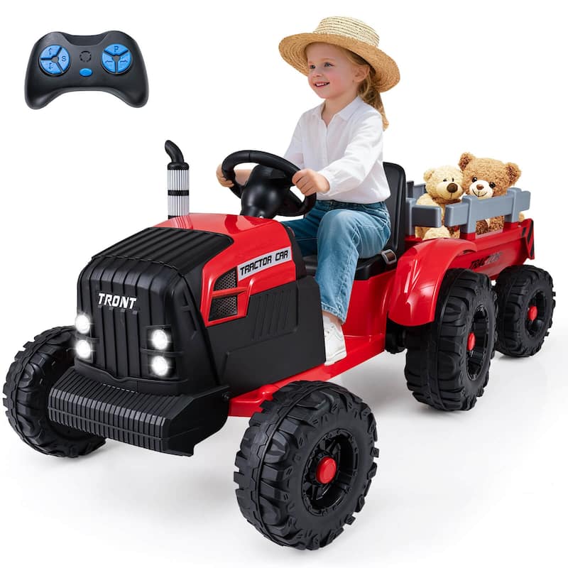 Costway 24V Ride On Tractor for Kids with Detachable Trailer Remote - See Details