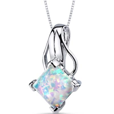 2 ct Opal Pendant in Sterling Silver