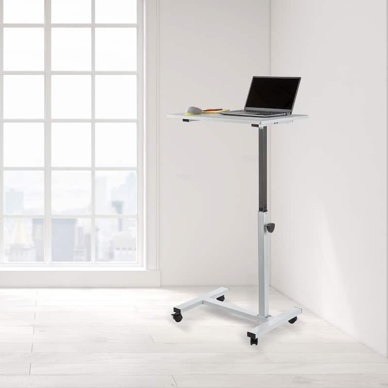 airLIFT 23.6" Overbed Height Adjustable Mobile Side Table Cart