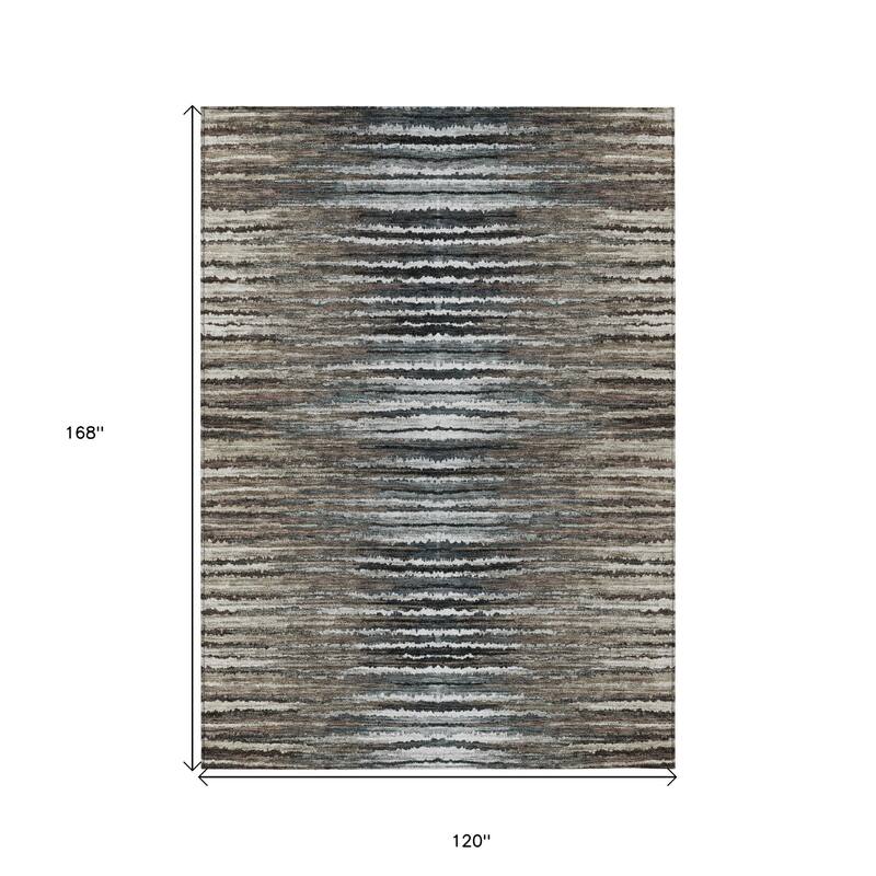 Alsin Stripe Easy-To-Clean Heritage-Inspired Outdoor Rug