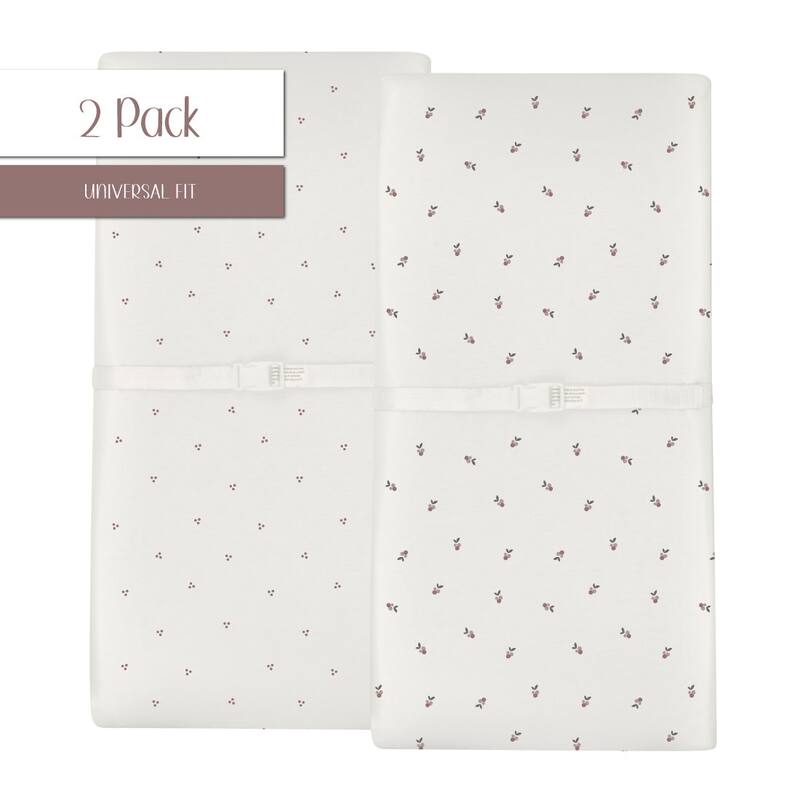 Ely's & Co. Baby Waterproof Changing Pad Cover Sheet Set - 2 Pack - 34" x 17"