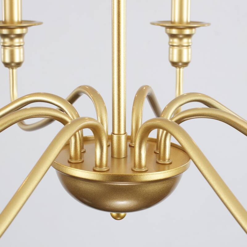 8-Light Rustic Candlestick Island Chandelier Linear Chandelier Lighting for Kitchen Island