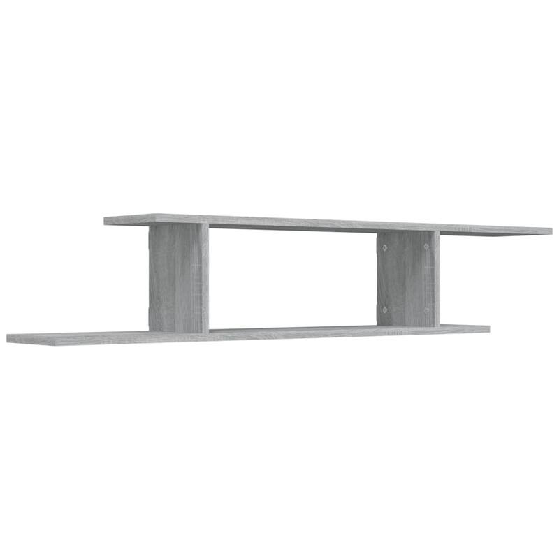 vidaXL Wall-mounted TV Shelf Grey sonoma Engineered Wood - 49.2 x 49.2 x 9.1 in