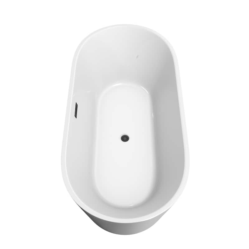 Wyndham Collection Carissa CD 67-inch White Freestanding Tub w/ Faucet