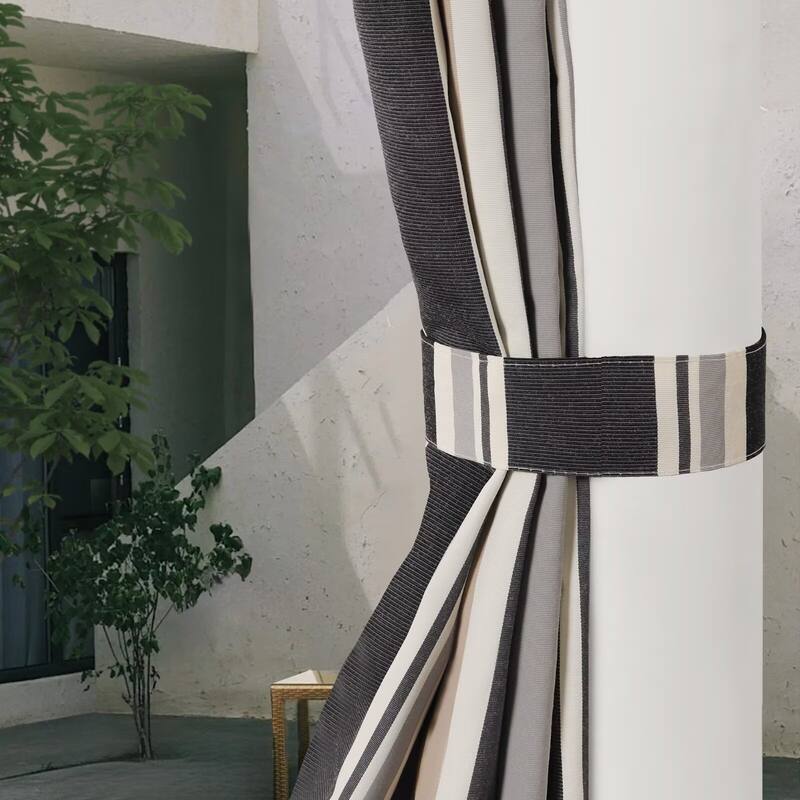 Outdoor Stripe Privacy Protected Grommet Panel