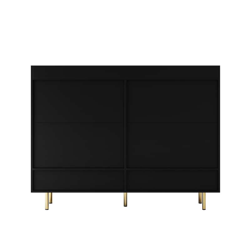 4-Doors Shoe Rack Cabinet with Adjustable Shelves