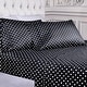 preview thumbnail 31 of 75, Superior Cotton Blend Polka Dot Bed Sheet Set Full - Black
