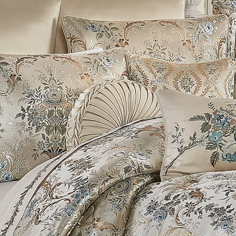 J. Queen New York Jacqueline Tufted Round Decorative Throw Pillow - Accent - Polyester - Ivory