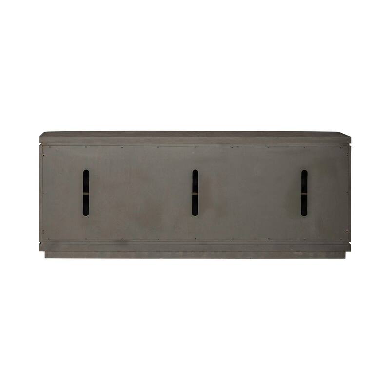 Liberty Furniture Cascade Falls TV Entertainment Console Stand 82" in Satin Espresso Oak - Width 82" x Depth 18" x Height 32"