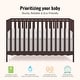 preview thumbnail 13 of 25, Dream On Me Synergy Wave 5-in-1 Convertible Crib , BSA & Greenguard Gold Certified, Converts from a Baby Crib to a Toddler Bed