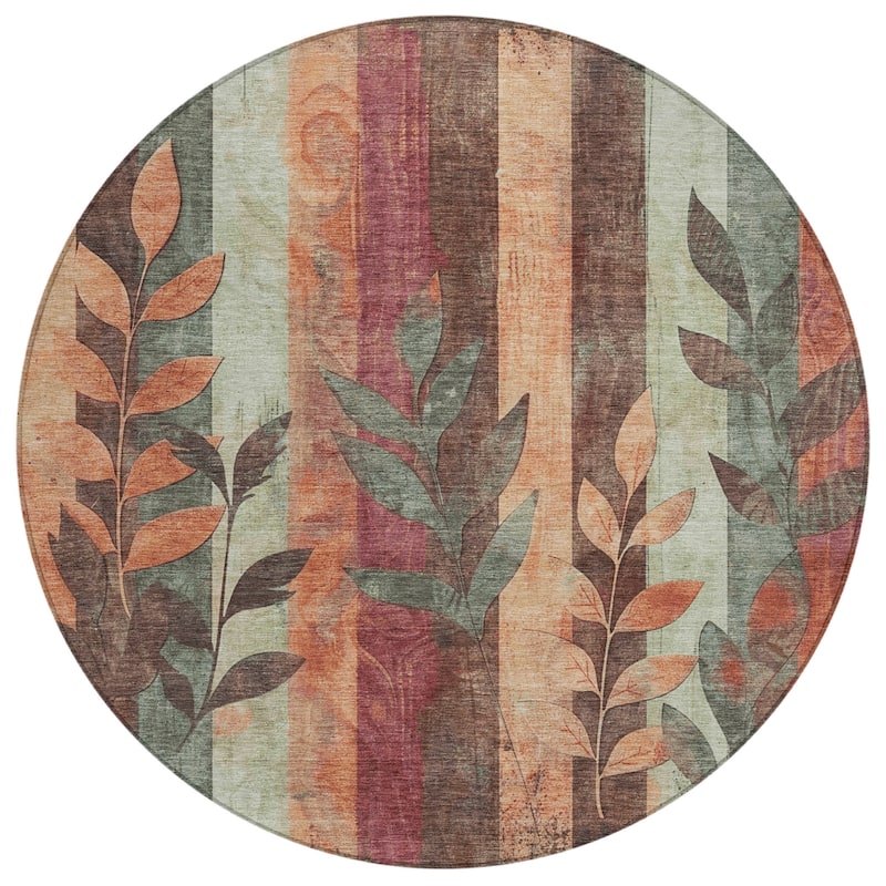 HomeRoots Floral Transitional Rectangle Outdoor Rug