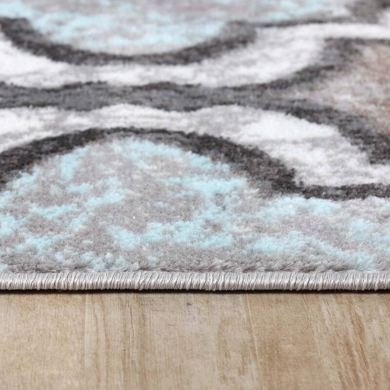 Superior Viking Contemporary Geometric Trellis Indoor Runner or Area Rug